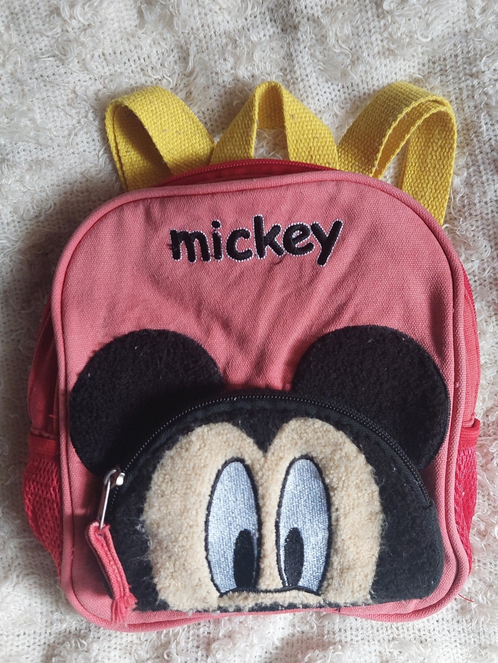 Mickey Kids Red & Yellow Mini Backpack
